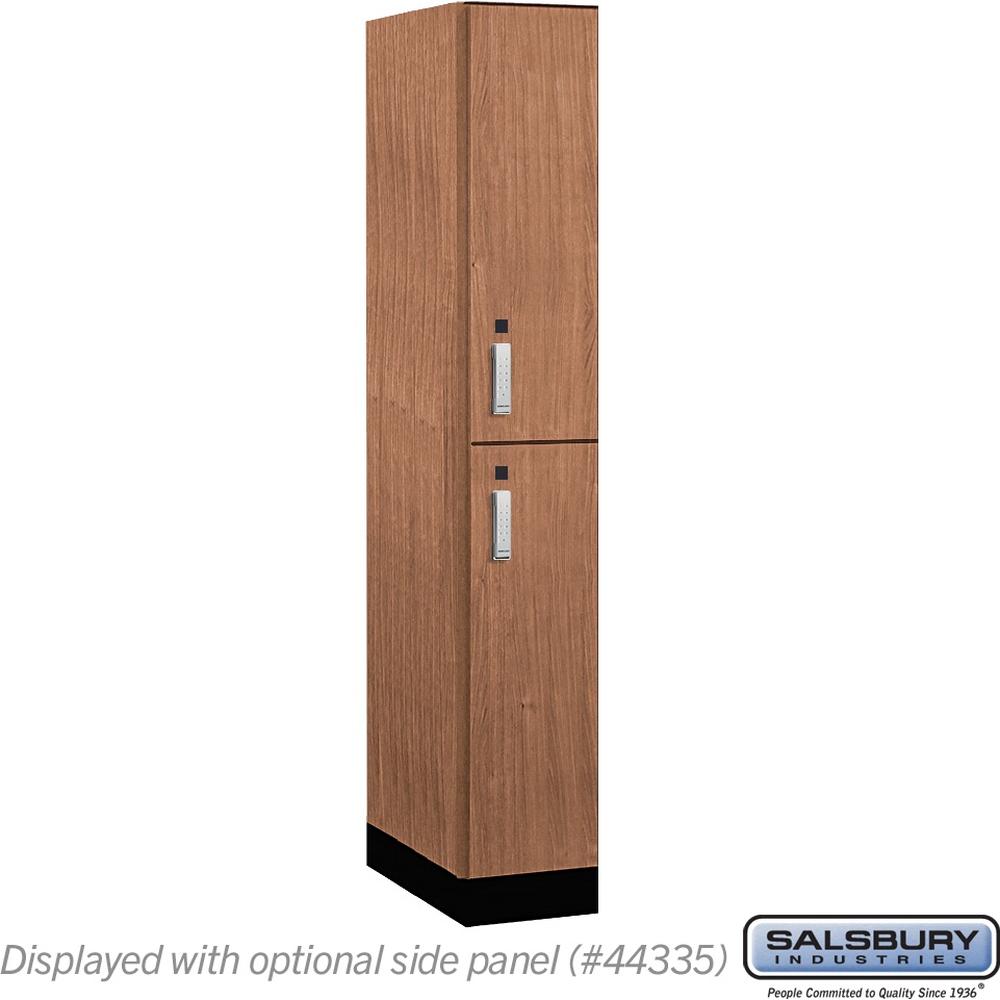 12" Wide Premier Wood Locker - Double Tier-1 Wide - 6 Feet High - 21" Deep by Salsbury