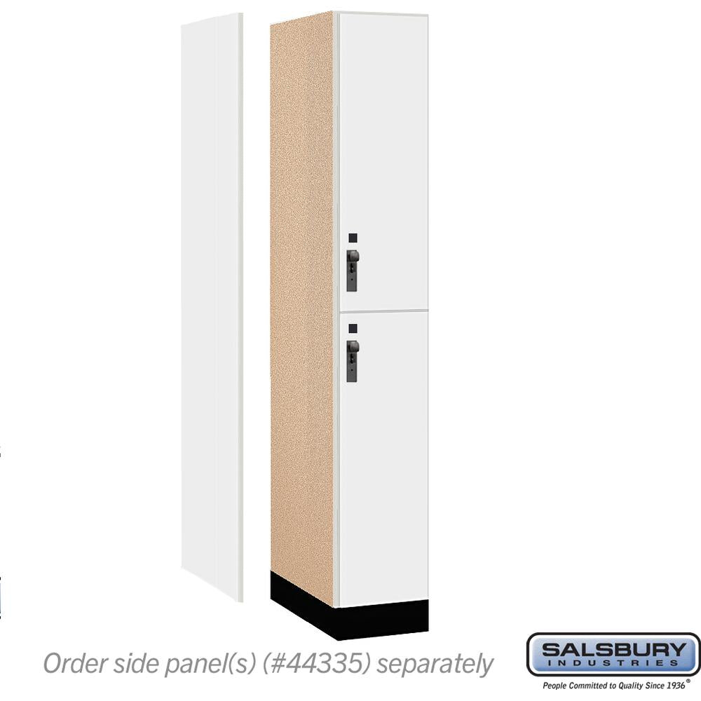12" Wide Premier Wood Locker - Double Tier-1 Wide - 6 Feet High - 21" Deep by Salsbury