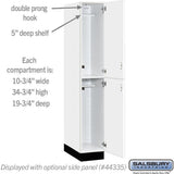 12" Wide Premier Wood Locker - Double Tier-1 Wide - 6 Feet High - 21" Deep by Salsbury