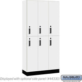 12" Wide Premier Wood Locker - Double Tier-3 Wide - 6 Feet High - 15" Deep by Salsbury