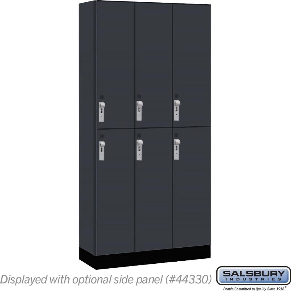12" Wide Premier Wood Locker - Double Tier-3 Wide - 6 Feet High - 15" Deep by Salsbury