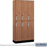 12" Wide Premier Wood Locker - Double Tier-3 Wide - 6 Feet High - 15" Deep by Salsbury