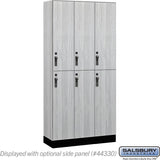 12" Wide Premier Wood Locker - Double Tier-3 Wide - 6 Feet High - 15" Deep by Salsbury