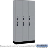 12" Wide Premier Wood Locker - Double Tier-3 Wide - 6 Feet High - 15" Deep by Salsbury