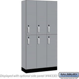 12" Wide Premier Wood Locker - Double Tier-3 Wide - 6 Feet High - 15" Deep by Salsbury