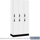 12" Wide Premier Wood Locker - Double Tier-3 Wide - 6 Feet High - 18" Deep by Salsbury