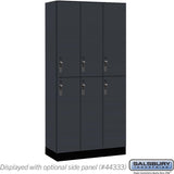 12" Wide Premier Wood Locker - Double Tier-3 Wide - 6 Feet High - 18" Deep by Salsbury