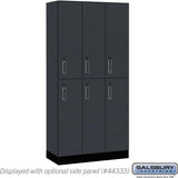 12" Wide Premier Wood Locker - Double Tier-3 Wide - 6 Feet High - 18" Deep by Salsbury