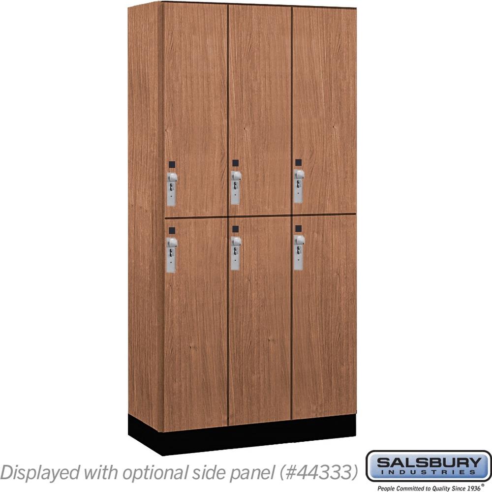 12" Wide Premier Wood Locker - Double Tier-3 Wide - 6 Feet High - 18" Deep by Salsbury