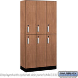 12" Wide Premier Wood Locker - Double Tier-3 Wide - 6 Feet High - 18" Deep by Salsbury