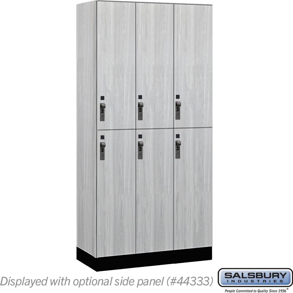 12" Wide Premier Wood Locker - Double Tier-3 Wide - 6 Feet High - 18" Deep by Salsbury