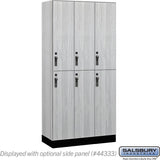 12" Wide Premier Wood Locker - Double Tier-3 Wide - 6 Feet High - 18" Deep by Salsbury