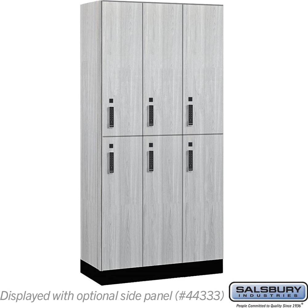 12" Wide Premier Wood Locker - Double Tier-3 Wide - 6 Feet High - 18" Deep by Salsbury
