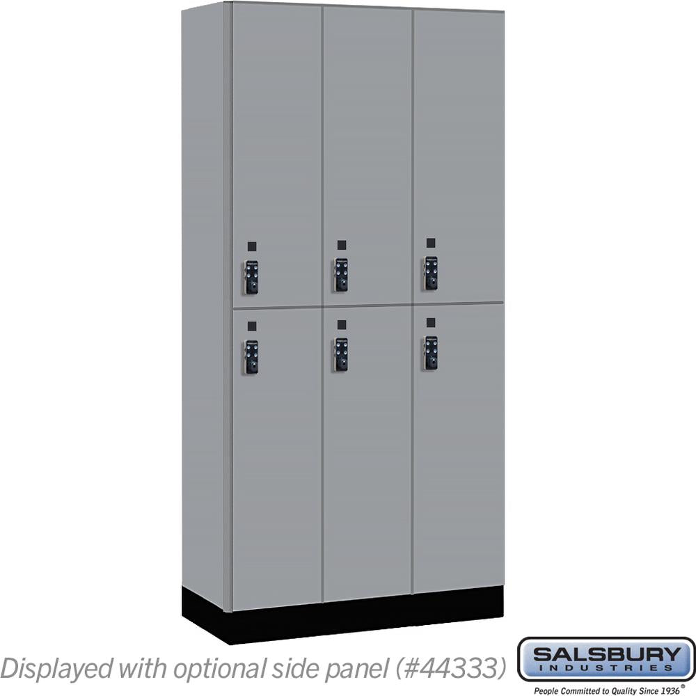 12" Wide Premier Wood Locker - Double Tier-3 Wide - 6 Feet High - 18" Deep by Salsbury