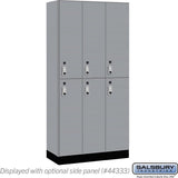 12" Wide Premier Wood Locker - Double Tier-3 Wide - 6 Feet High - 18" Deep by Salsbury