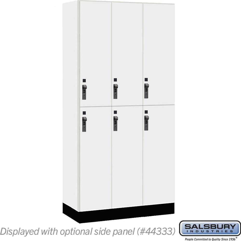 12" Wide Premier Wood Locker - Double Tier-3 Wide - 6 Feet High - 18" Deep by Salsbury