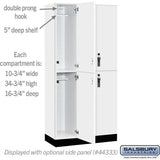 12" Wide Premier Wood Locker - Double Tier-3 Wide - 6 Feet High - 18" Deep by Salsbury