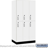 12" Wide Premier Wood Locker - Double Tier-3 Wide - 6 Feet High - 21" Deep by Salsbury