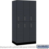 12" Wide Premier Wood Locker - Double Tier-3 Wide - 6 Feet High - 21" Deep by Salsbury