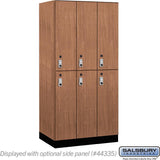 12" Wide Premier Wood Locker - Double Tier-3 Wide - 6 Feet High - 21" Deep by Salsbury
