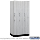 12" Wide Premier Wood Locker - Double Tier-3 Wide - 6 Feet High - 21" Deep by Salsbury