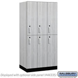 12" Wide Premier Wood Locker - Double Tier-3 Wide - 6 Feet High - 21" Deep by Salsbury