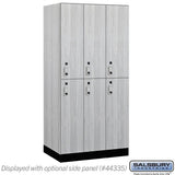 12" Wide Premier Wood Locker - Double Tier-3 Wide - 6 Feet High - 21" Deep by Salsbury