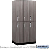 12" Wide Premier Wood Locker - Double Tier-3 Wide - 6 Feet High - 21" Deep by Salsbury