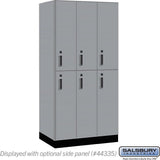 12" Wide Premier Wood Locker - Double Tier-3 Wide - 6 Feet High - 21" Deep by Salsbury