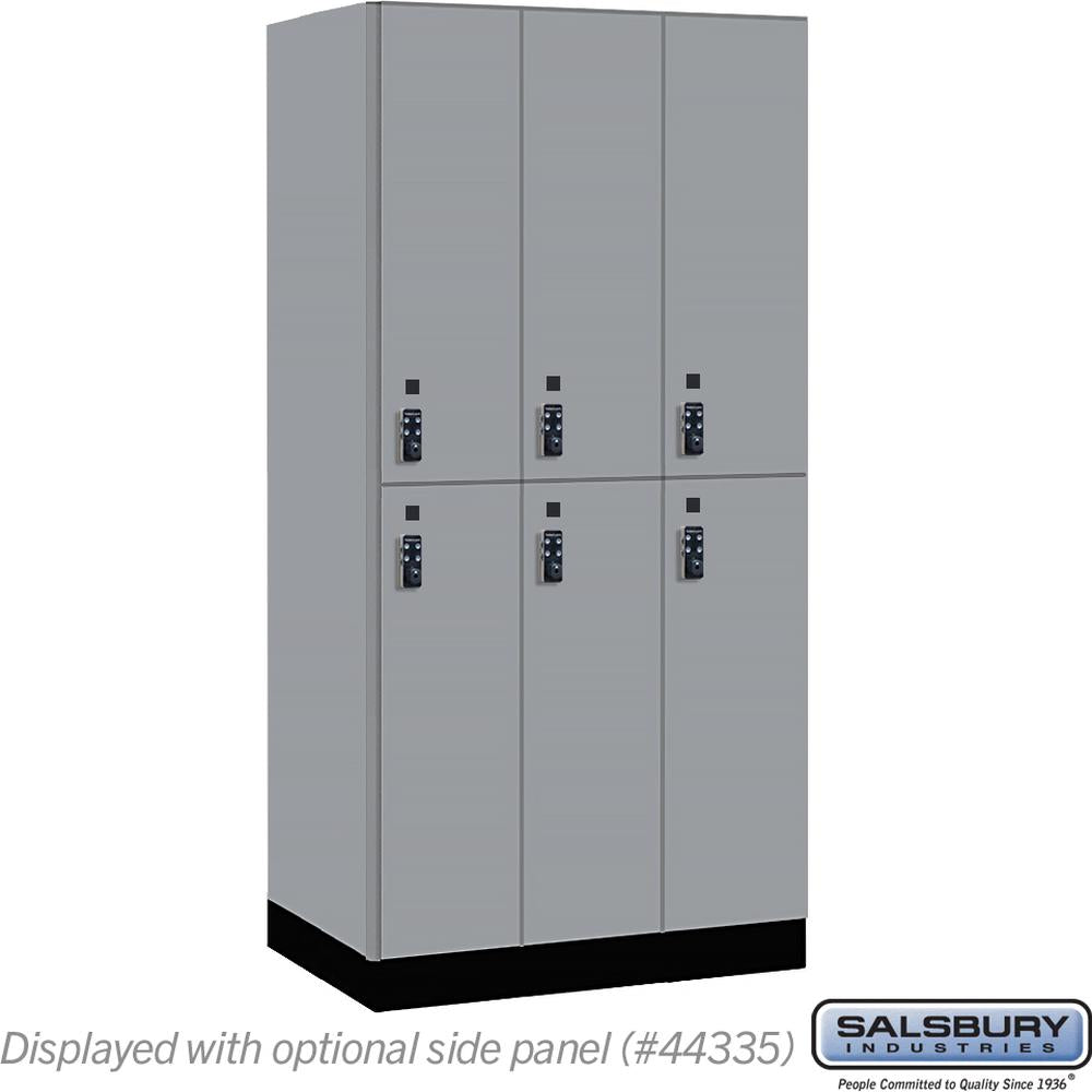 12" Wide Premier Wood Locker - Double Tier-3 Wide - 6 Feet High - 21" Deep by Salsbury