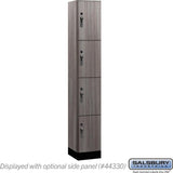 12" Wide Premier Wood Locker - Four Tier-1 Wide - 6 Feet High - 15" Deep by Salsbury
