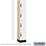 12" Wide Premier Wood Locker - Four Tier-1 Wide - 6 Feet High - 15" Deep by Salsbury