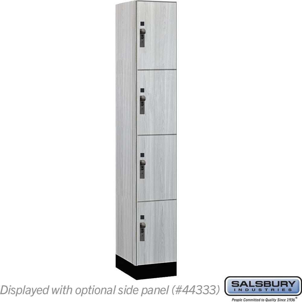 12" Wide Premier Wood Locker - Four Tier-1 Wide - 6 Feet High - 18" Deep by Salsbury