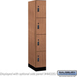 12" Wide Premier Wood Locker - Four Tier-1 Wide - 6 Feet High - 21" Deep by Salsbury
