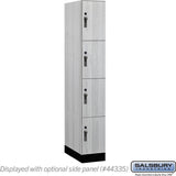 12" Wide Premier Wood Locker - Four Tier-1 Wide - 6 Feet High - 21" Deep by Salsbury