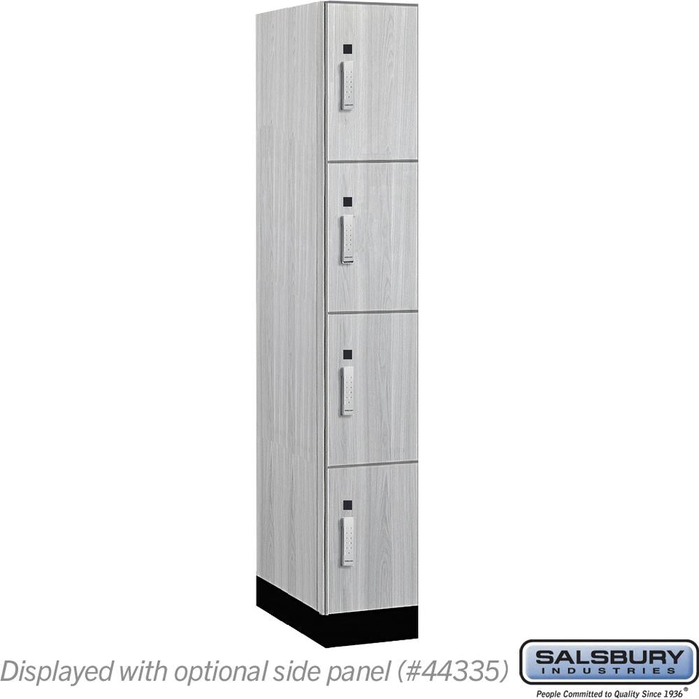 12" Wide Premier Wood Locker - Four Tier-1 Wide - 6 Feet High - 21" Deep by Salsbury