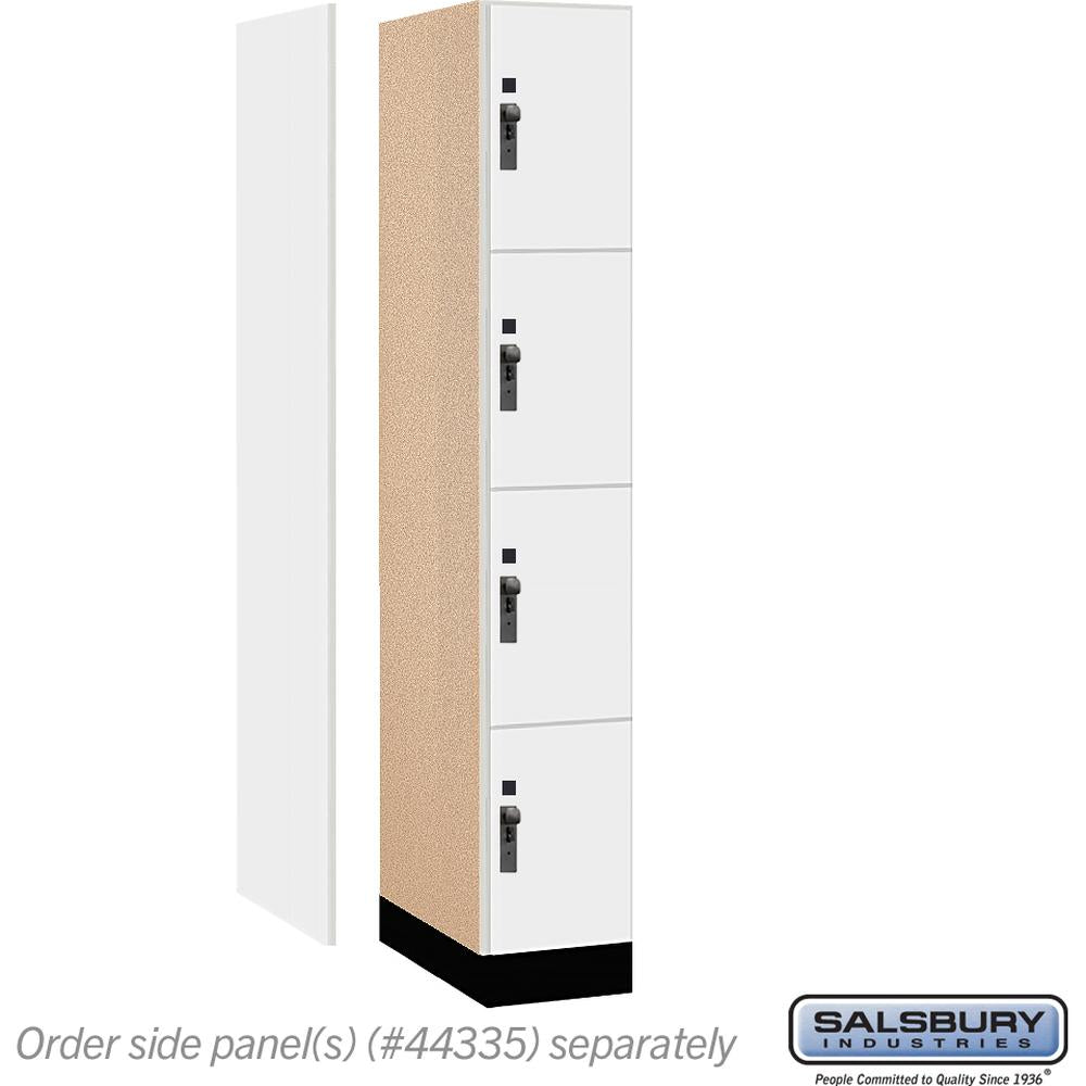 12" Wide Premier Wood Locker - Four Tier-1 Wide - 6 Feet High - 21" Deep by Salsbury