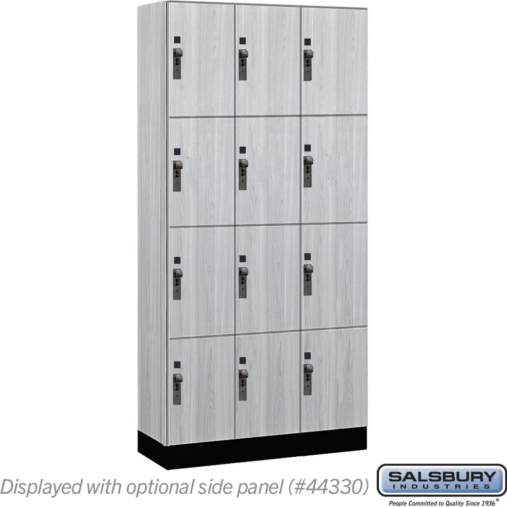 12" Wide Premier Wood Locker - Four Tier-3 Wide - 6 Feet High - 15" Deep by Salsbury