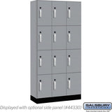 12" Wide Premier Wood Locker - Four Tier-3 Wide - 6 Feet High - 15" Deep by Salsbury
