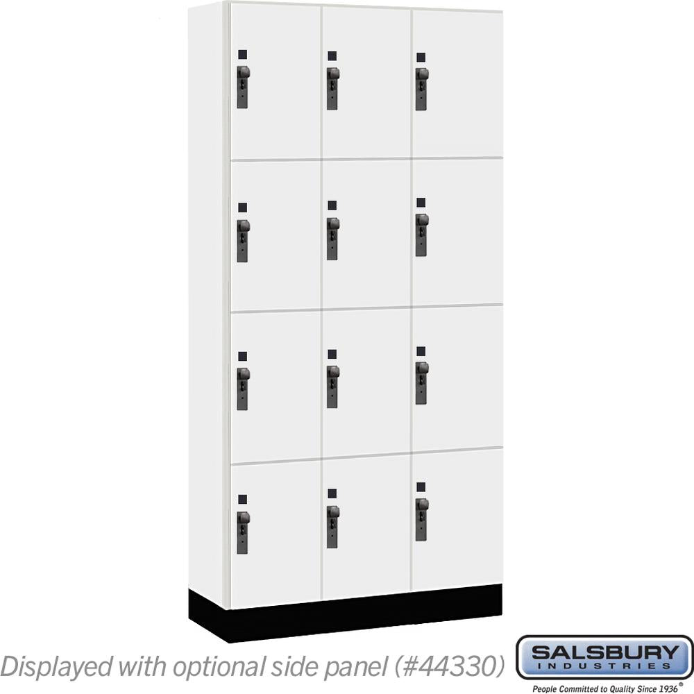 12" Wide Premier Wood Locker - Four Tier-3 Wide - 6 Feet High - 15" Deep by Salsbury