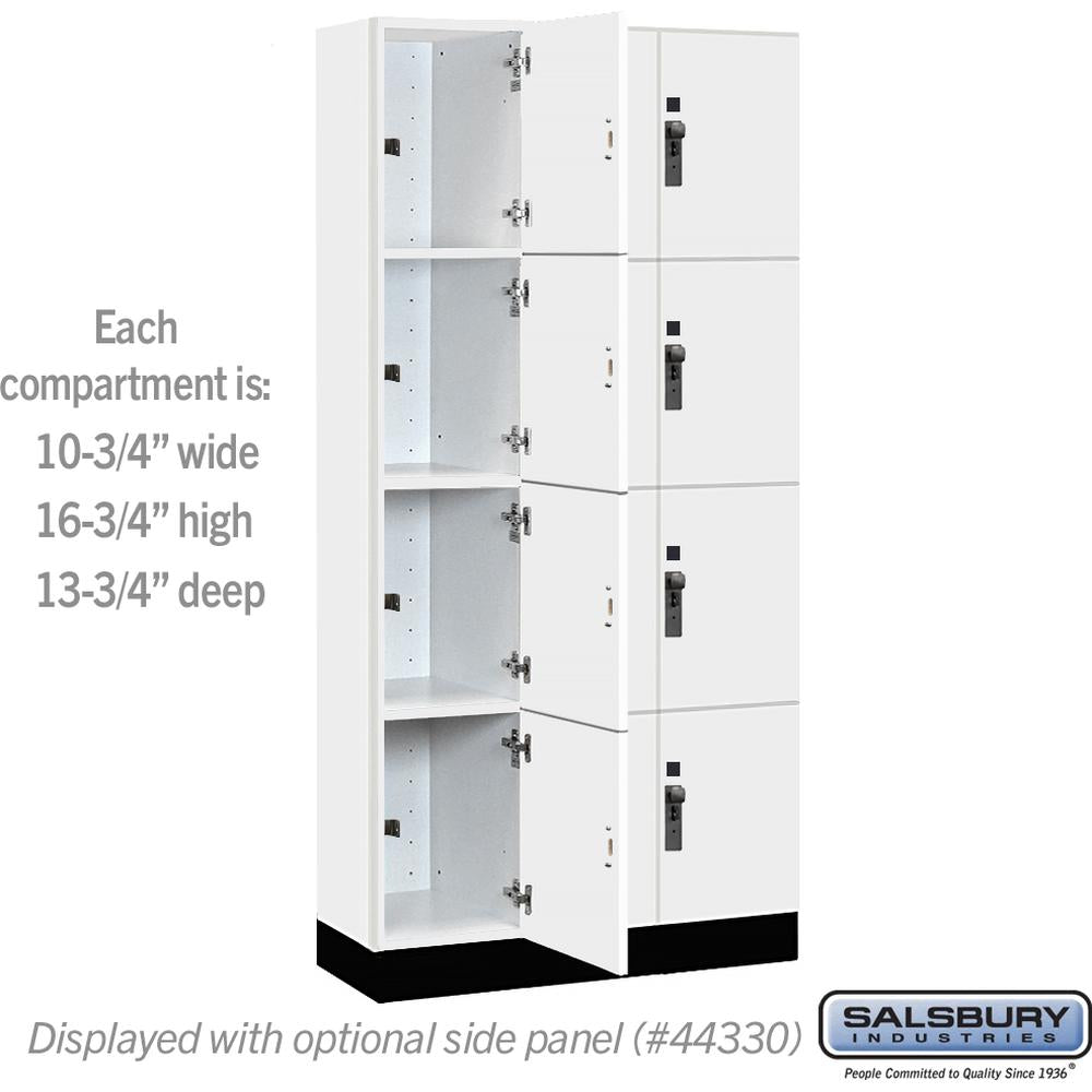 12" Wide Premier Wood Locker - Four Tier-3 Wide - 6 Feet High - 15" Deep by Salsbury
