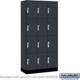 12" Wide Premier Wood Locker - Four Tier-3 Wide - 6 Feet High - 18" Deep by Salsbury