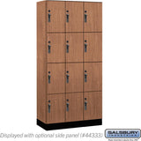 12" Wide Premier Wood Locker - Four Tier-3 Wide - 6 Feet High - 18" Deep by Salsbury