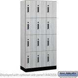 12" Wide Premier Wood Locker - Four Tier-3 Wide - 6 Feet High - 18" Deep by Salsbury