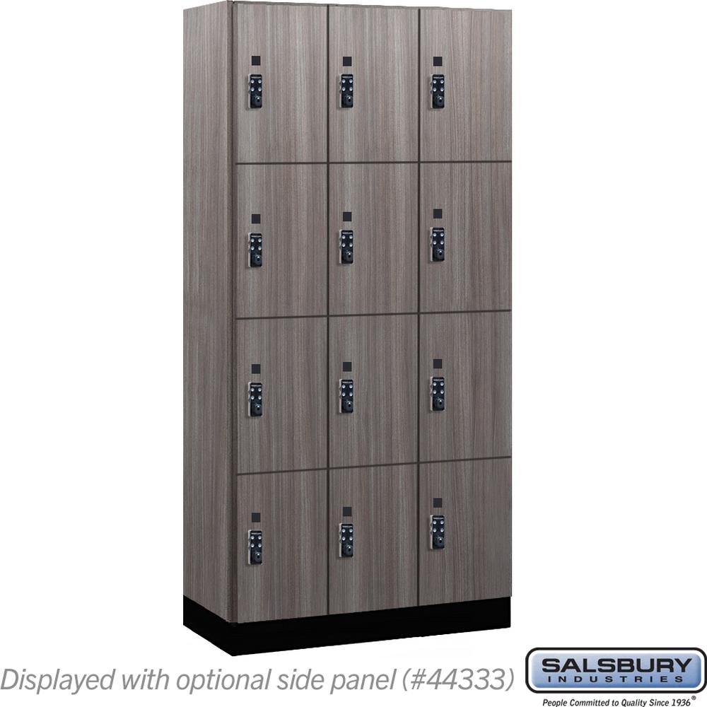 12" Wide Premier Wood Locker - Four Tier-3 Wide - 6 Feet High - 18" Deep by Salsbury