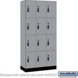 12" Wide Premier Wood Locker - Four Tier-3 Wide - 6 Feet High - 18" Deep by Salsbury