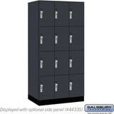 12" Wide Premier Wood Locker - Four Tier-3 Wide - 6 Feet High - 21" Deep by Salsbury