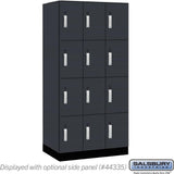 12" Wide Premier Wood Locker - Four Tier-3 Wide - 6 Feet High - 21" Deep by Salsbury