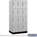 12" Wide Premier Wood Locker - Four Tier-3 Wide - 6 Feet High - 21" Deep by Salsbury