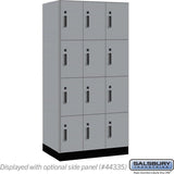 12" Wide Premier Wood Locker - Four Tier-3 Wide - 6 Feet High - 21" Deep by Salsbury